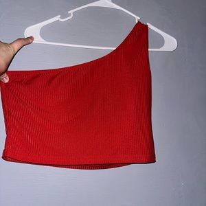 One shoulder! Super stretchy material!